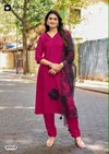 Trisha By Kadlee Rayon Weaving Kurti With Bottom Dupatta 